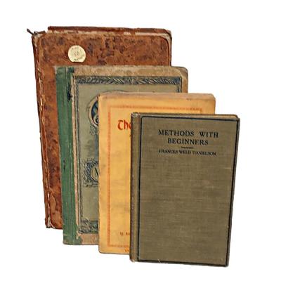 4 Antique Religious Books: Methods with Beginners, The Facts About Luther, His Glorious Appearing & The Book of Concord
