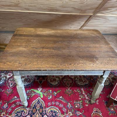 U697 Antique Oak Top Kitchen Tavern Table