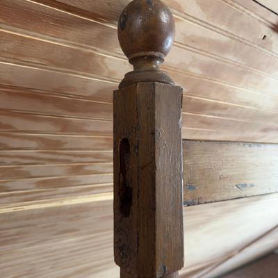U699 Antique Large Painted Wooden Quilt Rack