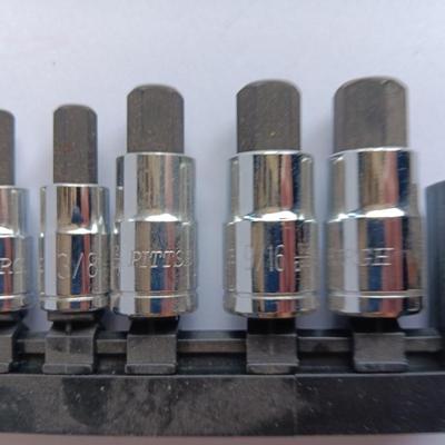 New Pittsburgh 3/8" and 1/2" 9-piece Hex bit socket set SAE