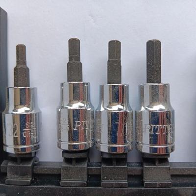 New Pittsburgh 3/8" and 1/2" 9-piece Hex bit socket set SAE