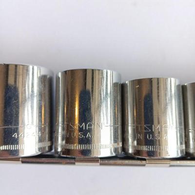 Craftsman socket set on socket organizing holder