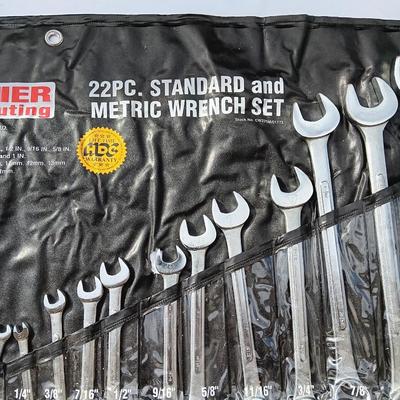 HDC Homier Distributing 22-piece standard and metric wrench set