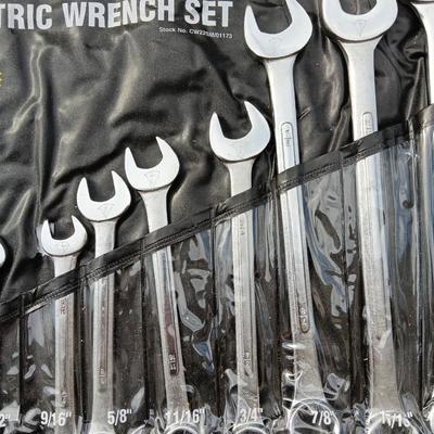 HDC Homier Distributing 22-piece standard and metric wrench set