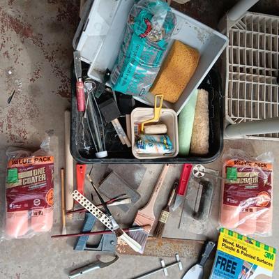 Painting and drywall supplies - Paint brushes - Paint trays - saw - rollers and more