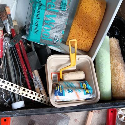 Painting and drywall supplies - Paint brushes - Paint trays - saw - rollers and more