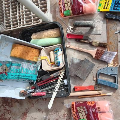 Painting and drywall supplies - Paint brushes - Paint trays - saw - rollers and more