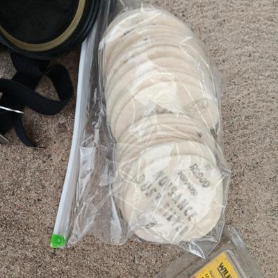 Safety gear - partial respirator - masks - work gloves - ear plugs - safety glasses
