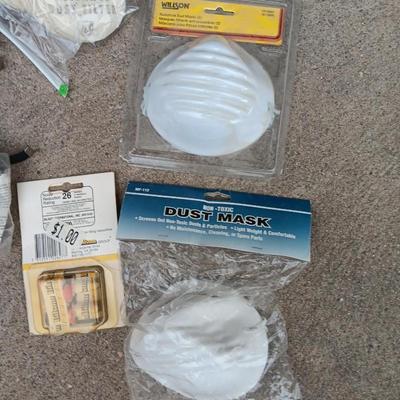 Safety gear - partial respirator - masks - work gloves - ear plugs - safety glasses