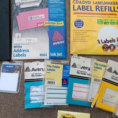 Office supplies - Label refills - Avery labels - Post it notes - and more