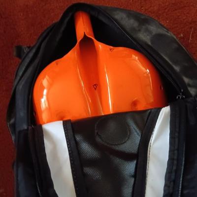 Ski-Doo pack with emergency backwoods survival shovel