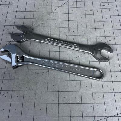 2 Wrenches, Crescent & Craftsman