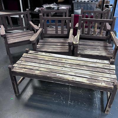 5 Chairs and a Bench SANDED ready to paint