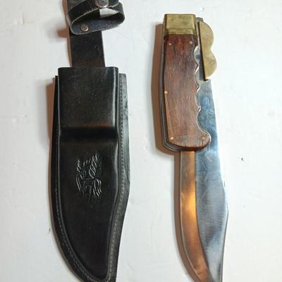 Pakistan Stainless steel folding knife with sheath