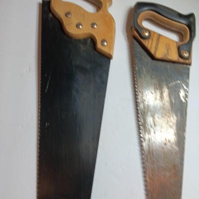 Two different sized saws one large one small
