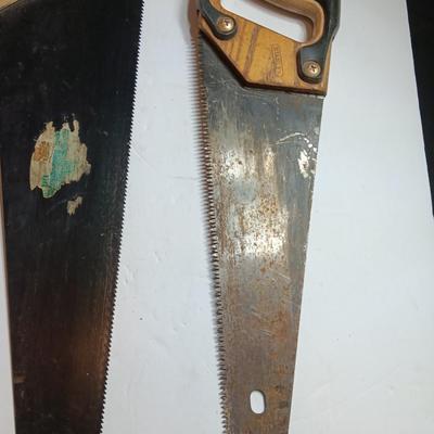 Two different sized saws one large one small