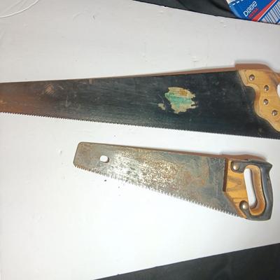 Two different sized saws one large one small