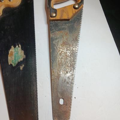 Two different sized saws one large one small