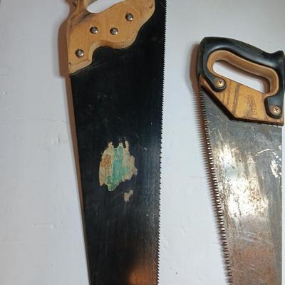 Two different sized saws one large one small