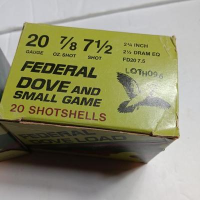 20 Guage Federal Dove and small game shot gun shells