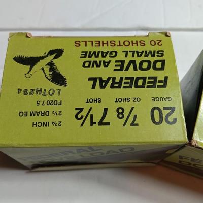20 Guage Federal Dove and small game shot gun shells