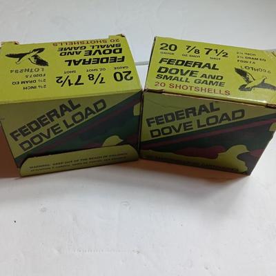 20 Guage Federal Dove and small game shot gun shells
