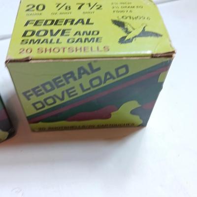 20 Guage Federal Dove and small game shot gun shells