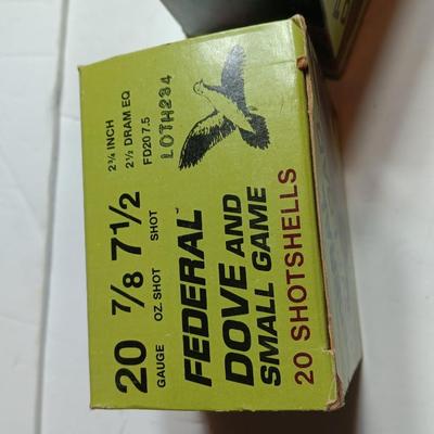 20 Guage Federal Dove and small game shot gun shells