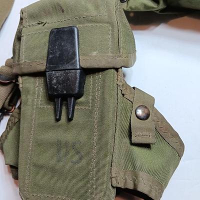 Army canteen suspenders and ammunition/ magazine pouch