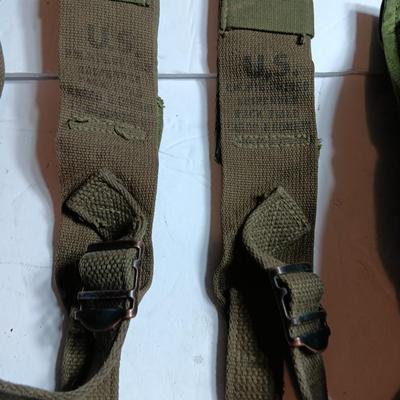 Army canteen suspenders and ammunition/ magazine pouch