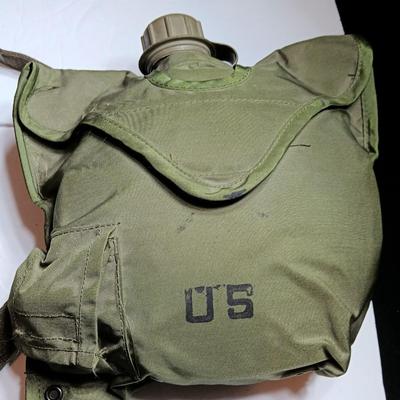 Army canteen suspenders and ammunition/ magazine pouch