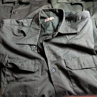 Three Men's shirts - Army Green button up 15 1/2 x 33