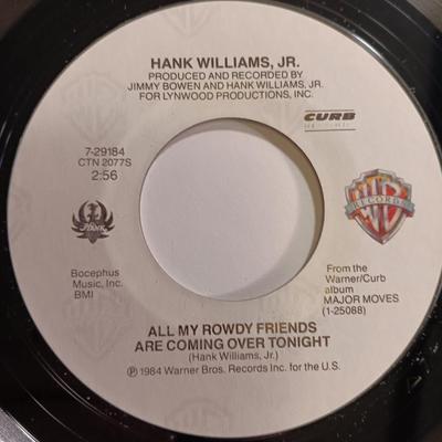 Vinyl albums - 45 records -All Hank Williams and Hank William JR.- 45's