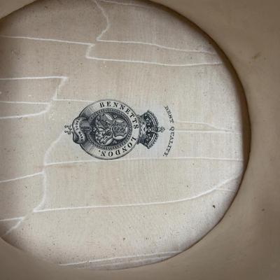 U1209 Antique French Pig Skin Leather Hat Box with Felt Top Hat