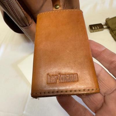 U1221 Vintage HARTMAN Travel Briefcase with Shoulder Strap and Umbrella Pocket