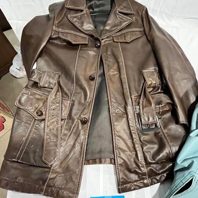 Two vintage Leather Coats