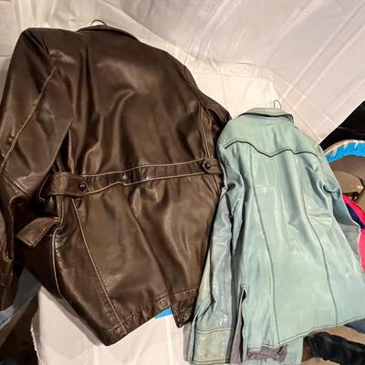Two vintage Leather Coats