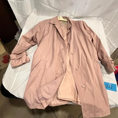 Womens Dusty Rose London Fog Top Coat