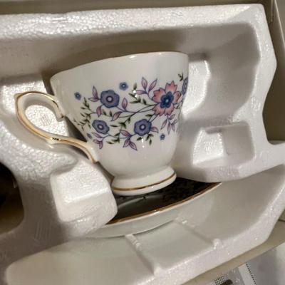 2 Avon Bone China cups & saucers