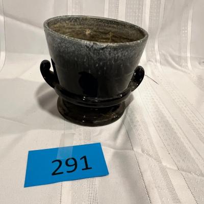 Hull Mirrored Black Flower Pot