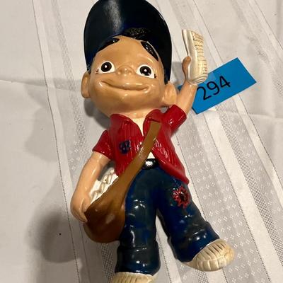 Ceramic News Boy Figure