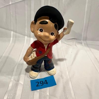 Ceramic News Boy Figure