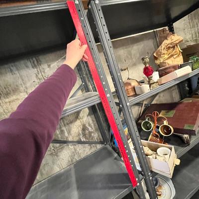 Metal storage shelf