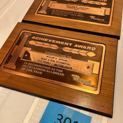 Whirlpool Appliance Award Plaques