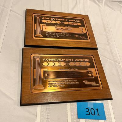 Whirlpool Appliance Award Plaques