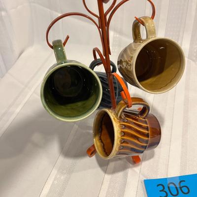 Vintage coffee mugs & tree