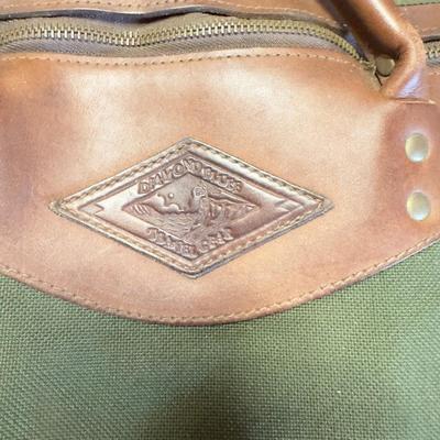 U1226 Vintage Brown Leather Diamond Bluff Travel Gear Bag and Leather Bags