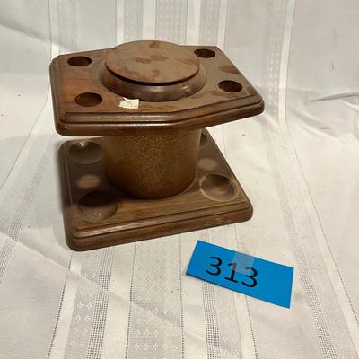 Vintage pipe rack & humidor