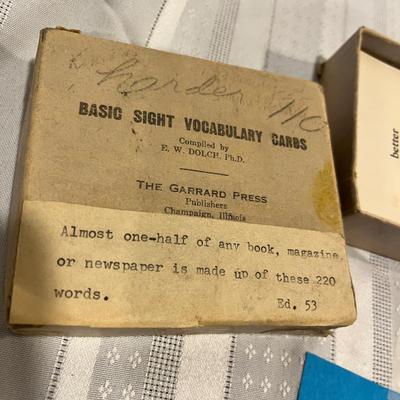Antique flash cards