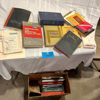 Large lot of older college books